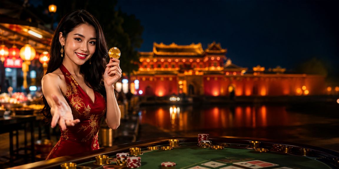 Bàn chơi baccarat về đêm tại Huế